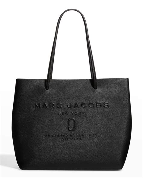 MARC JACOBS Logo East/West Leather Tote.